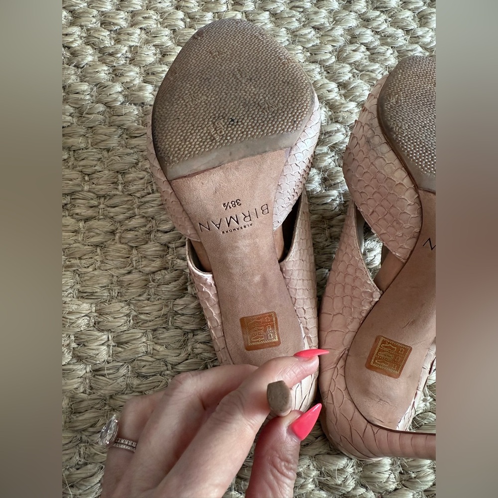 Alexandre Birman Beige Python Leather Slide Sanda… - image 6